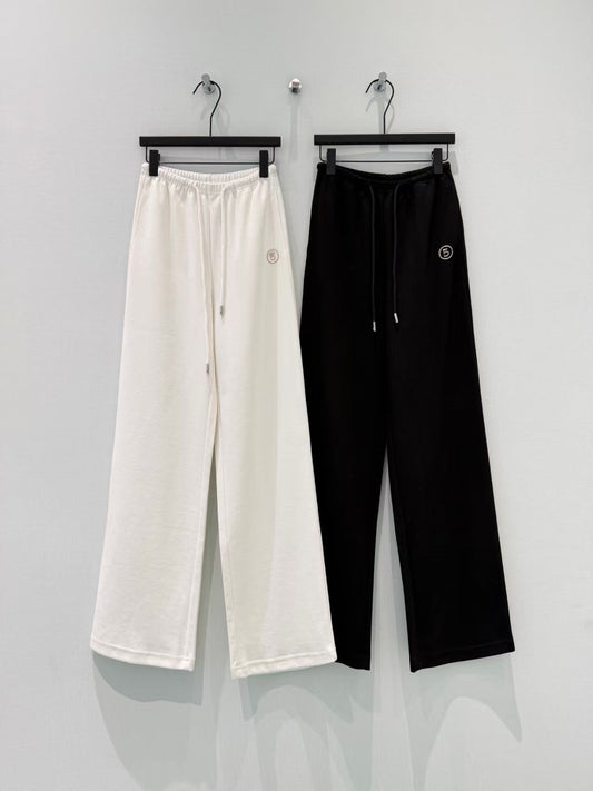 Tencel cotton beaded casual pants