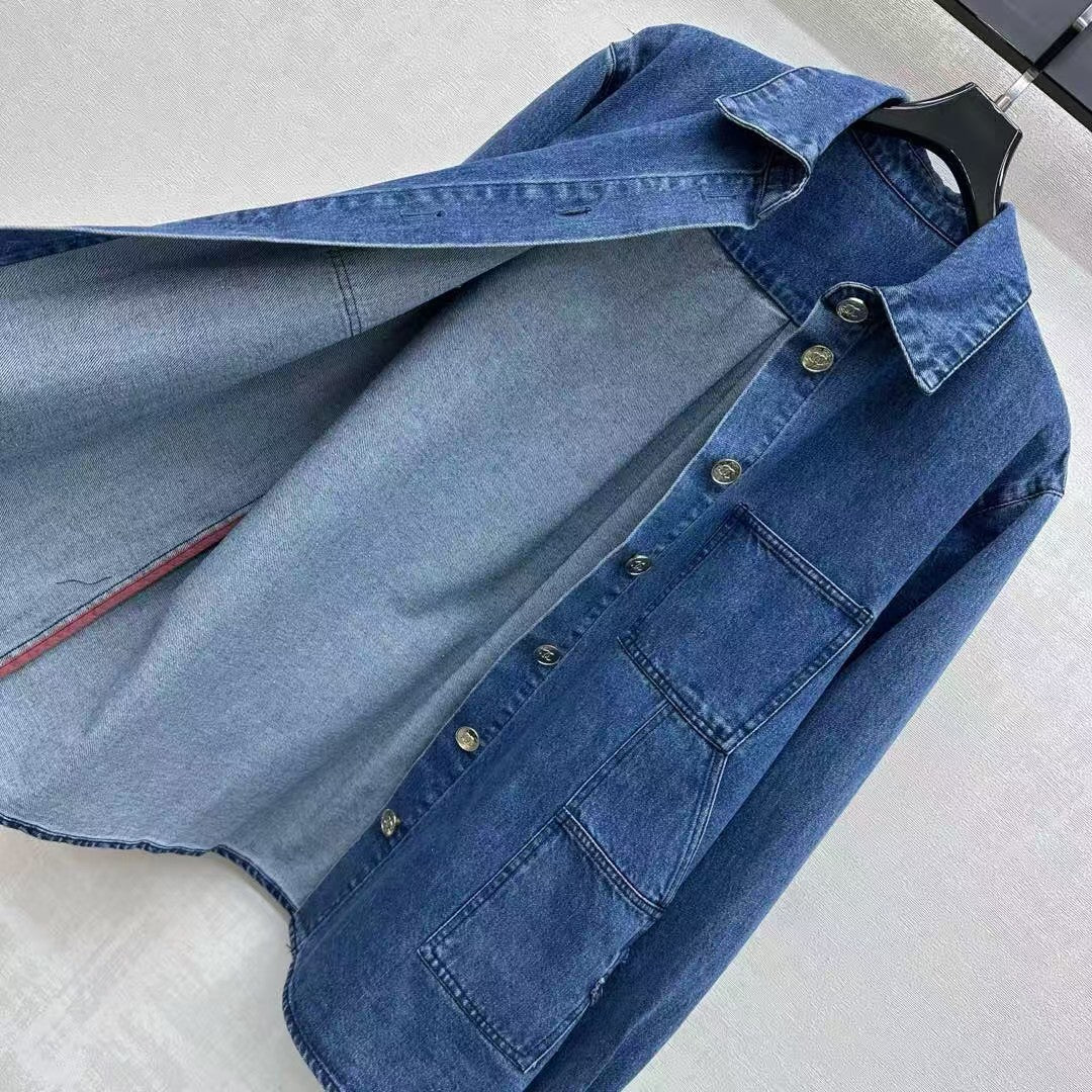 26 New Letter Logo Denim Shirt
