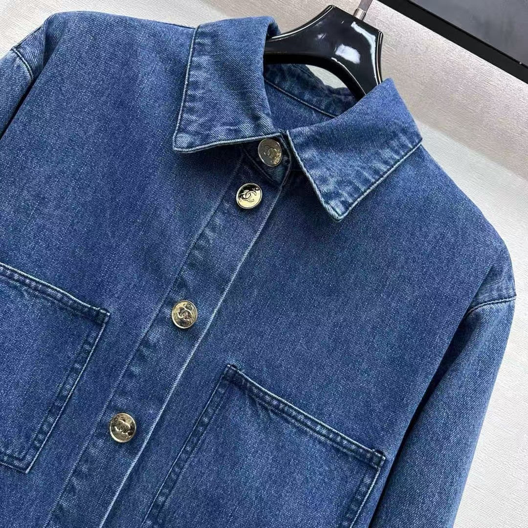 26 New Letter Logo Denim Shirt