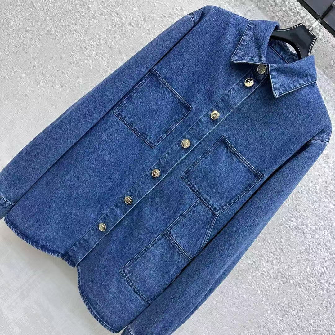 26 New Letter Logo Denim Shirt