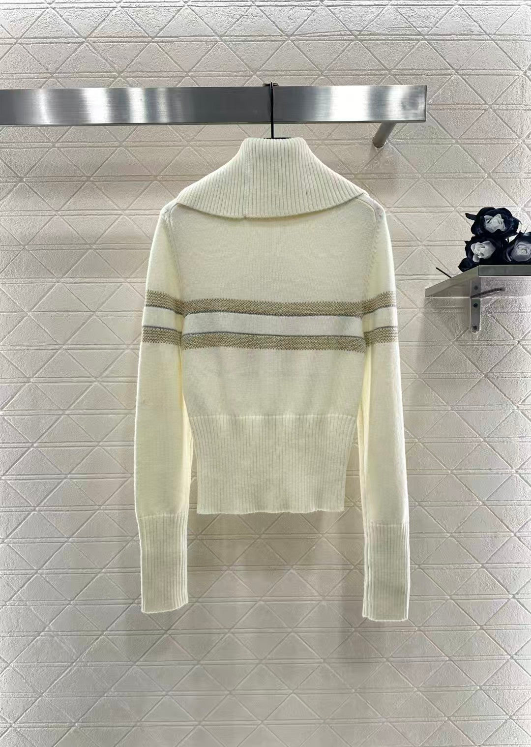 New Collared Knitted Pullover Sweater