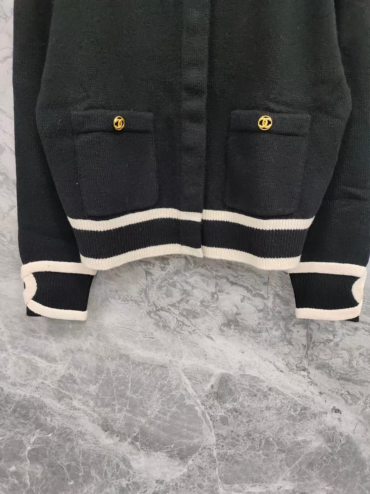 🔥🔥🔥26SS New Color Block Knit Cardigan