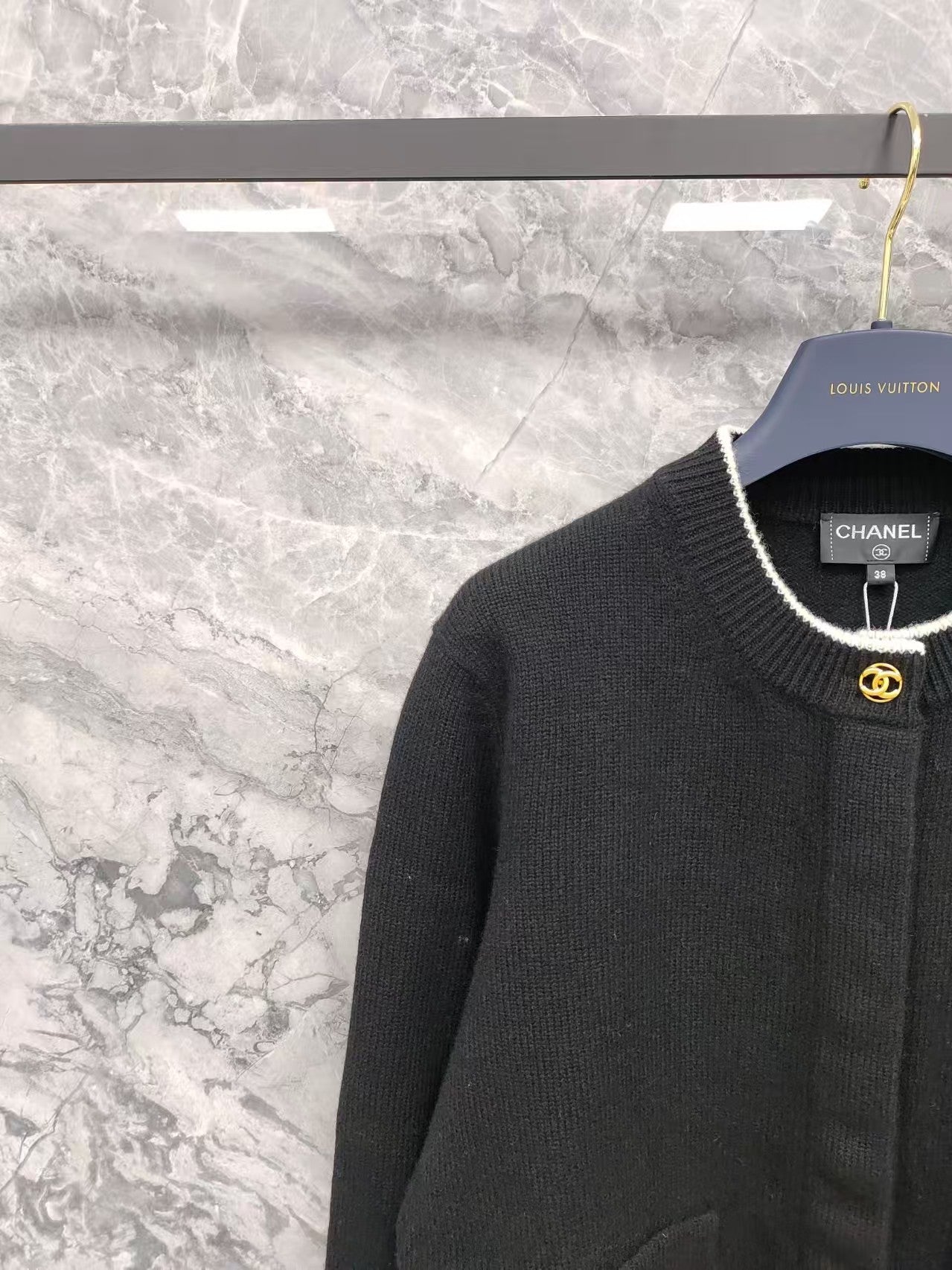 🔥🔥🔥26SS New Color Block Knit Cardigan
