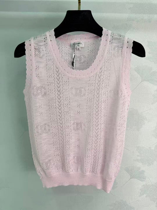 26SS New Hollow-out Knitted Vest