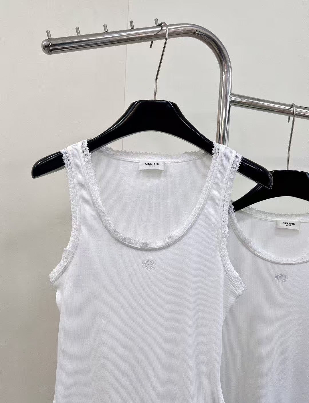 White Embroidered Lace T-shirt