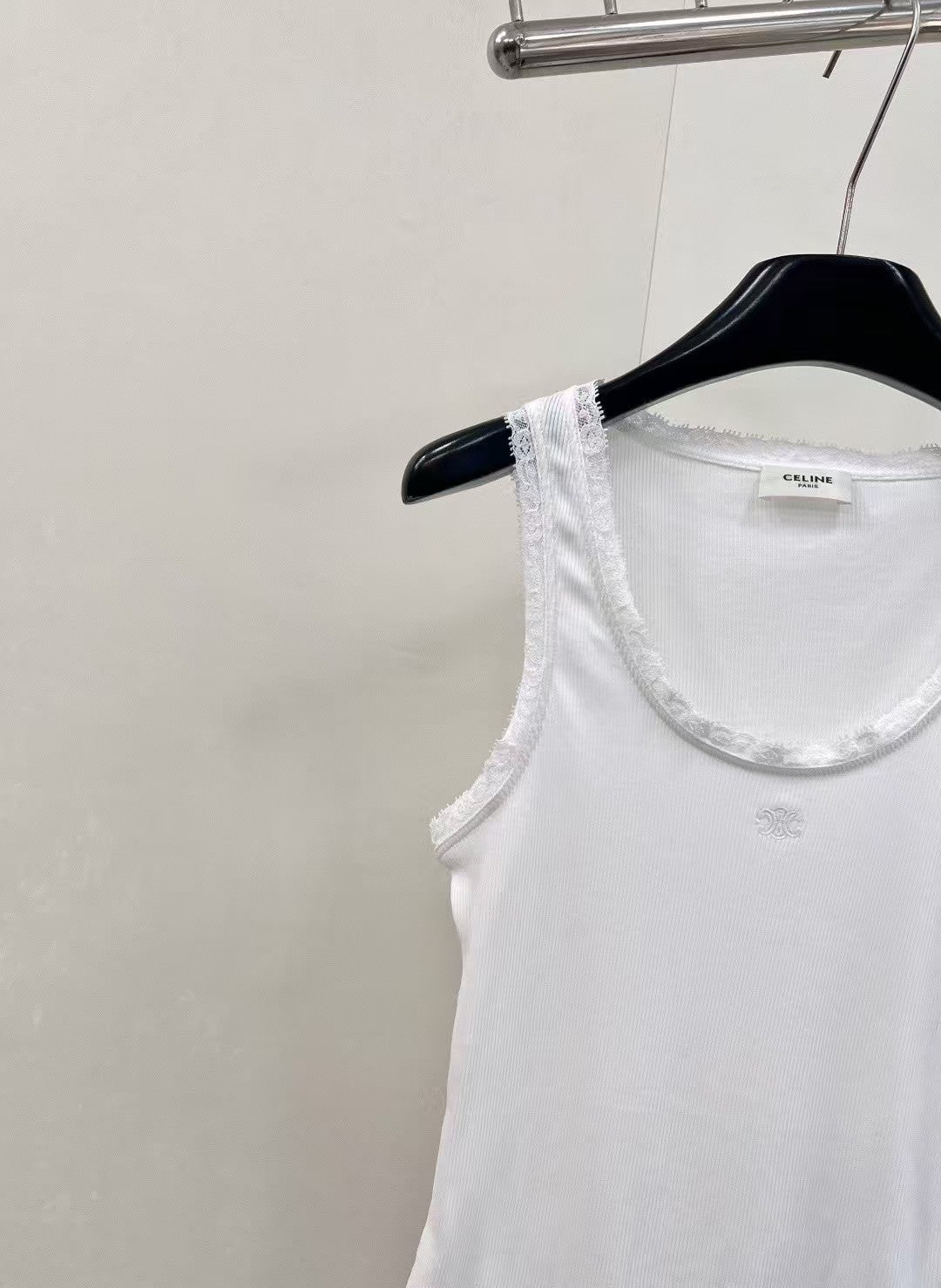 White Embroidered Lace T-shirt