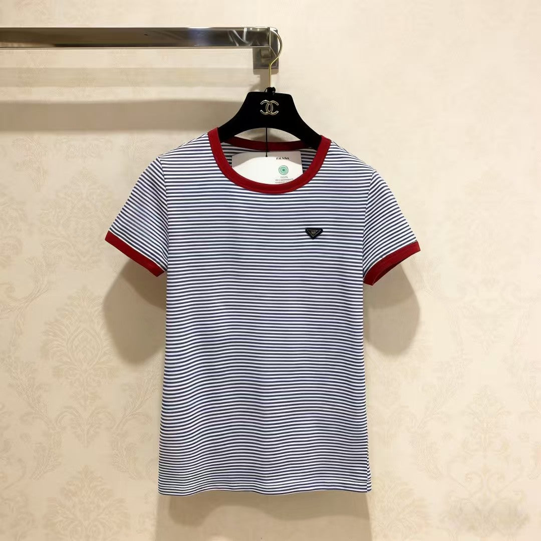 26SS New Striped Short-Sleeve T-Shirt