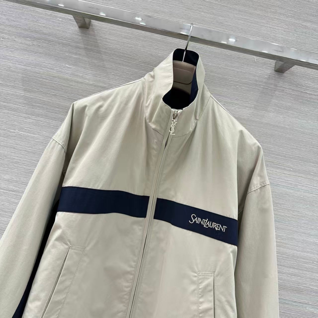 🔥🔥🔥26SS Khaki and Black Patchwork Jacket
