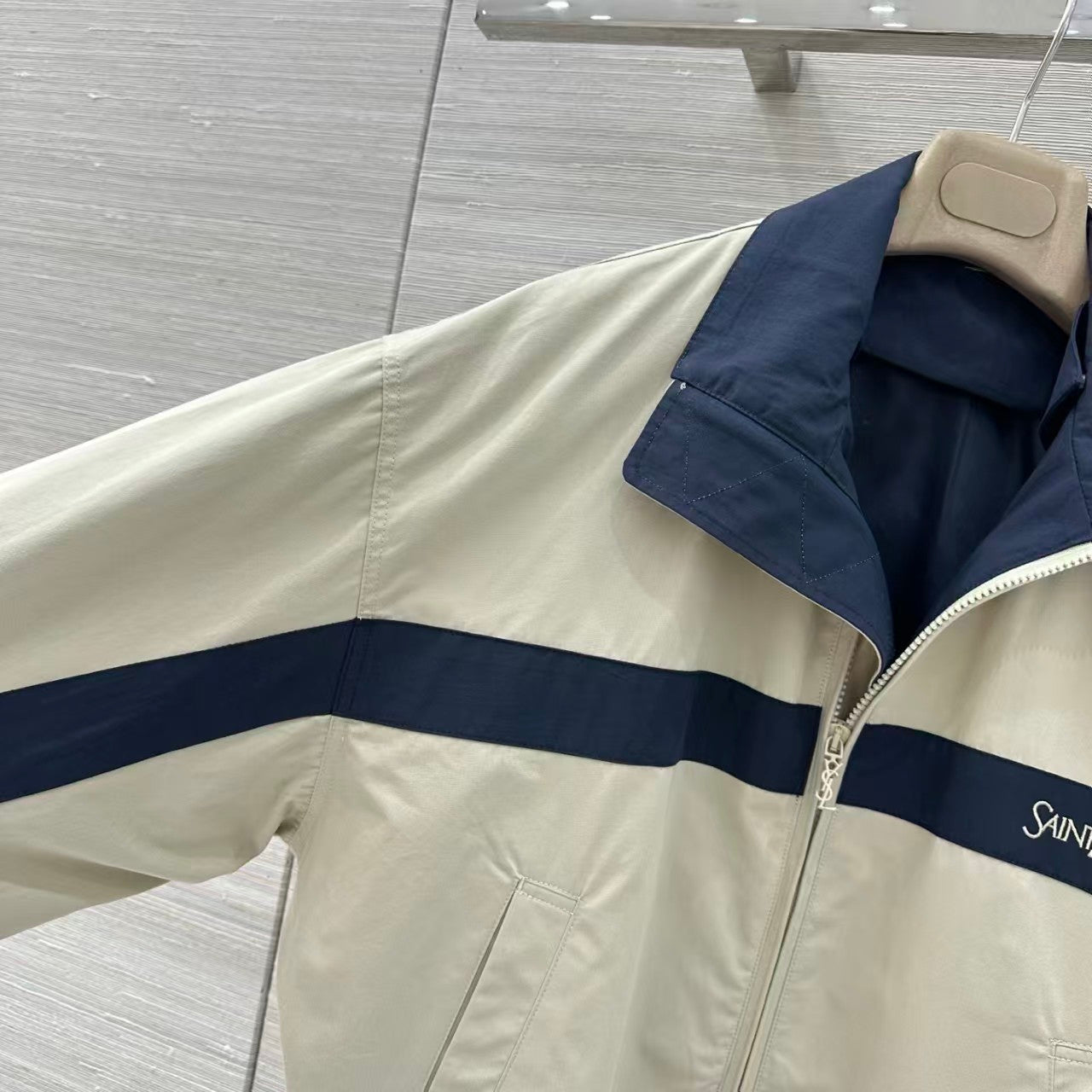 🔥🔥🔥26SS Khaki and Black Patchwork Jacket