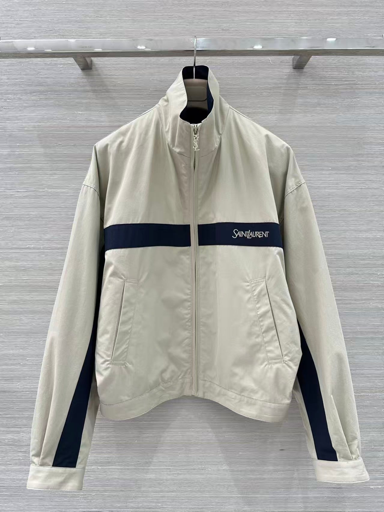 🔥🔥🔥26SS Khaki and Black Patchwork Jacket