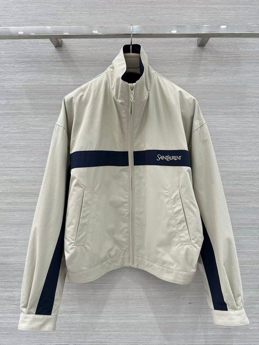 🔥🔥🔥26SS Khaki and Black Patchwork Jacket