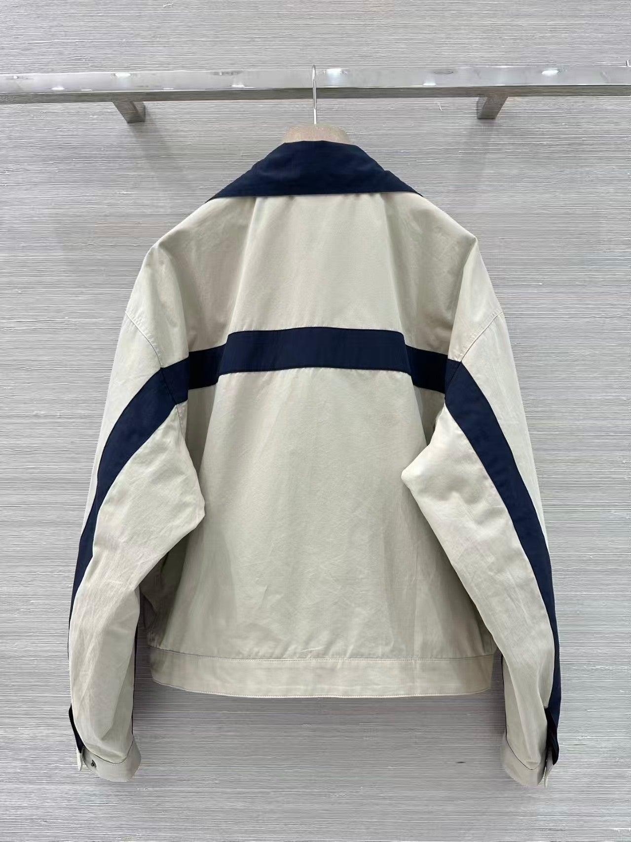 🔥🔥🔥26SS Khaki and Black Patchwork Jacket