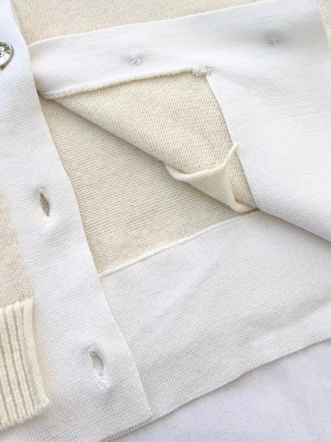 26SS Faux Two-Piece Wool Cardigan