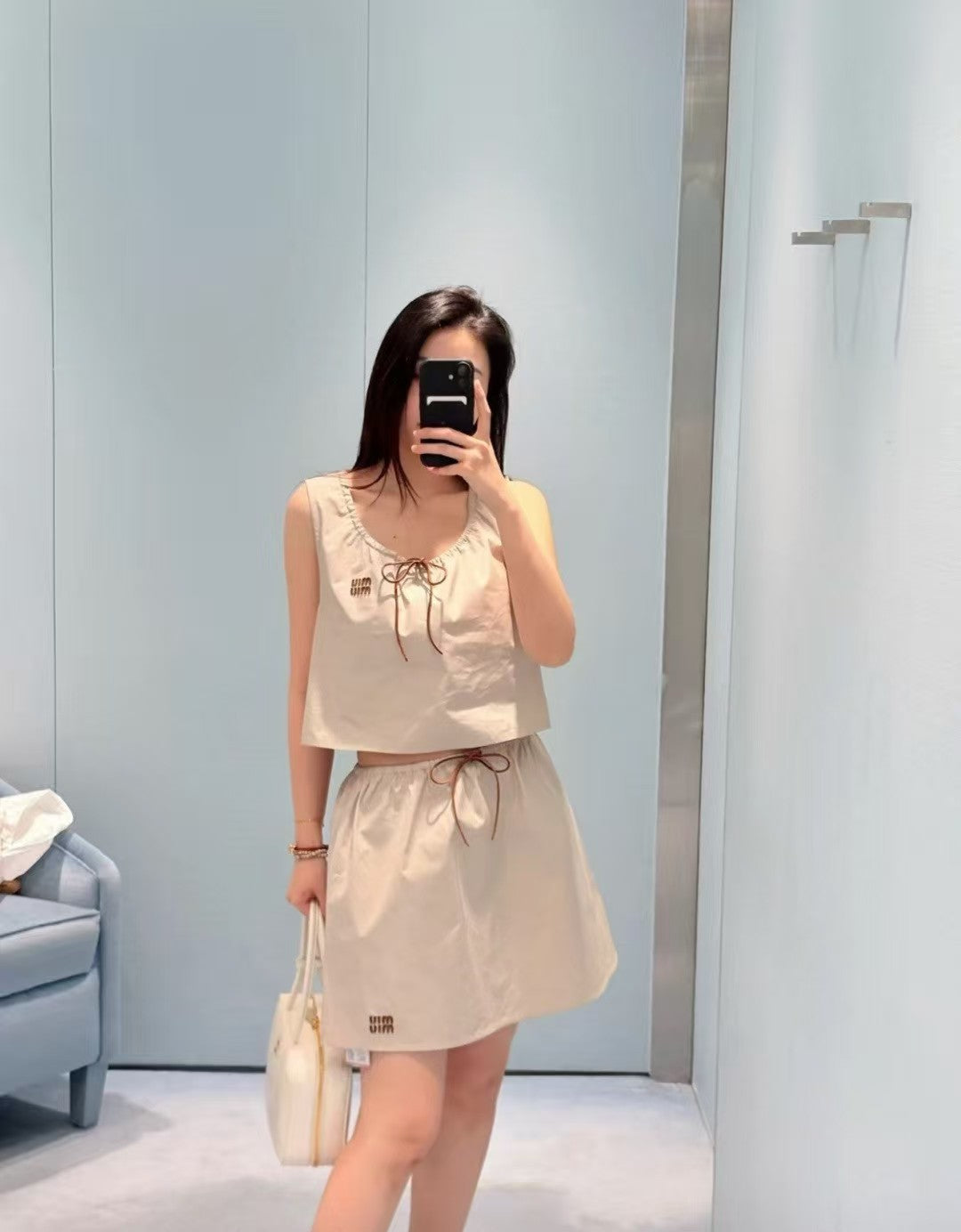 26SS sleeveless mini dress set