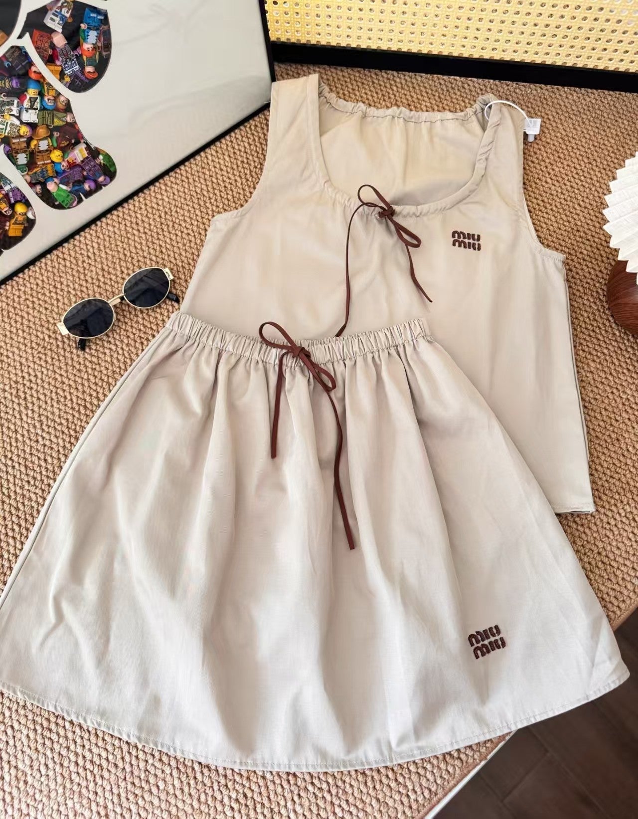 26SS sleeveless mini dress set