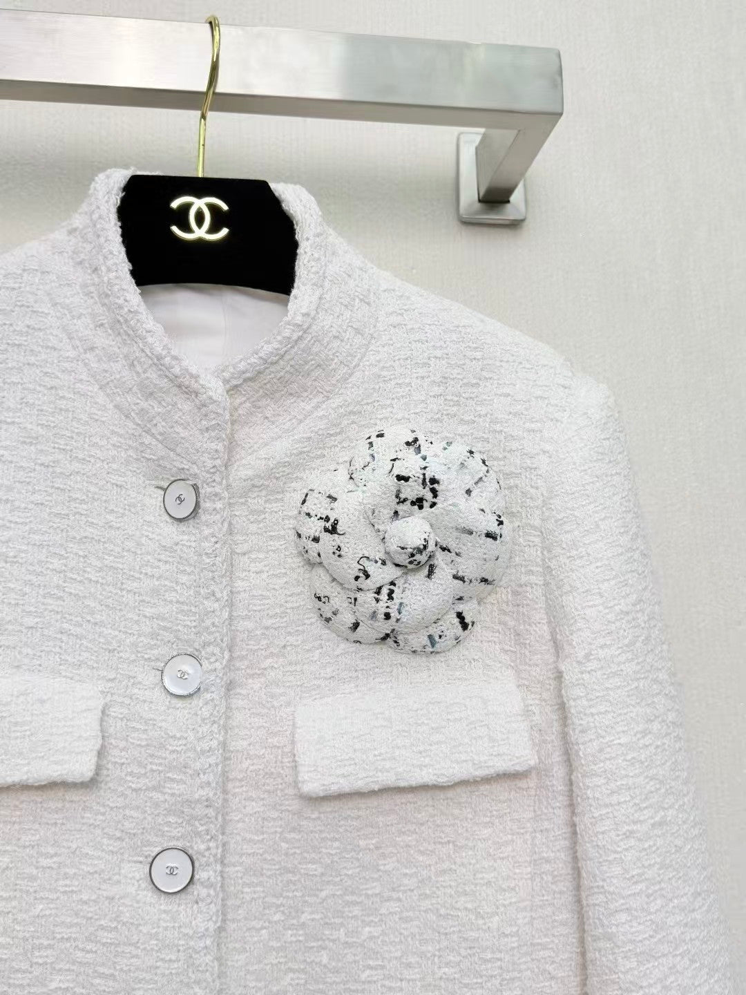 26SS White Tweed Jacket