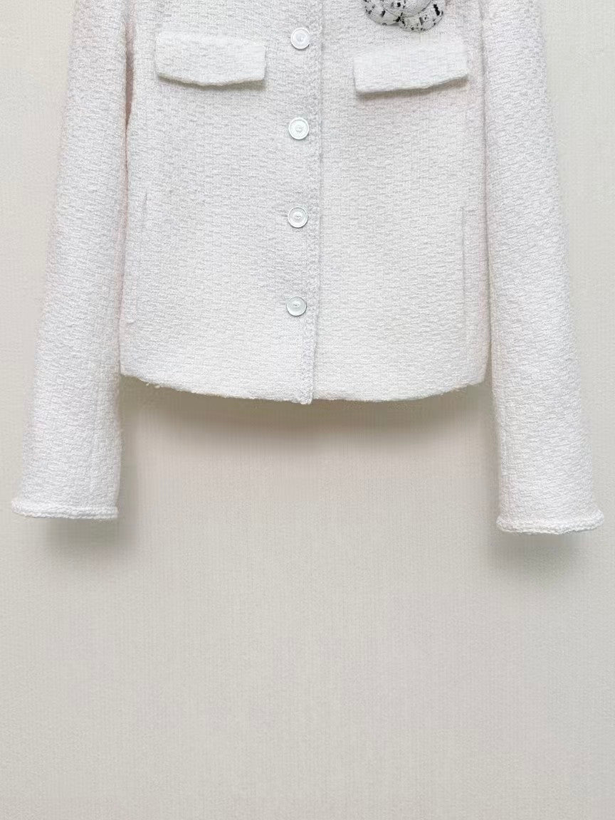 26SS White Tweed Jacket