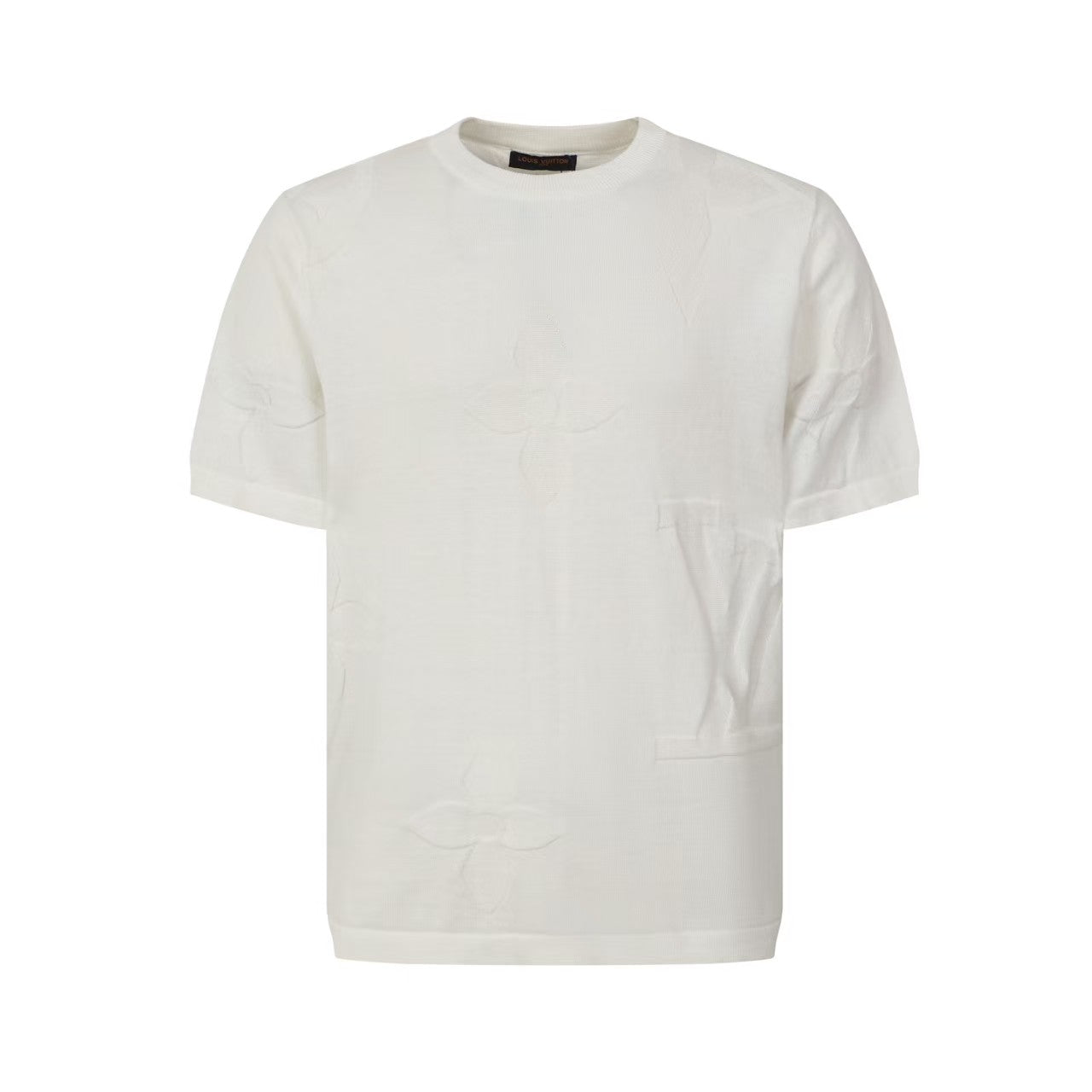 26SS Intarsia Knit Crew Neck T-Shirt