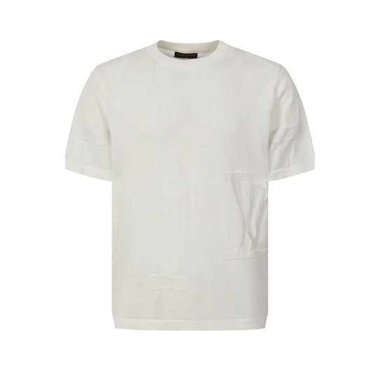 26SS Intarsia Knit Crew Neck T-Shirt