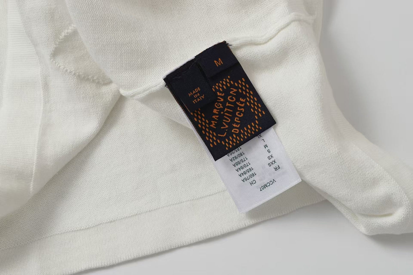26SS Intarsia Knit Crew Neck T-Shirt