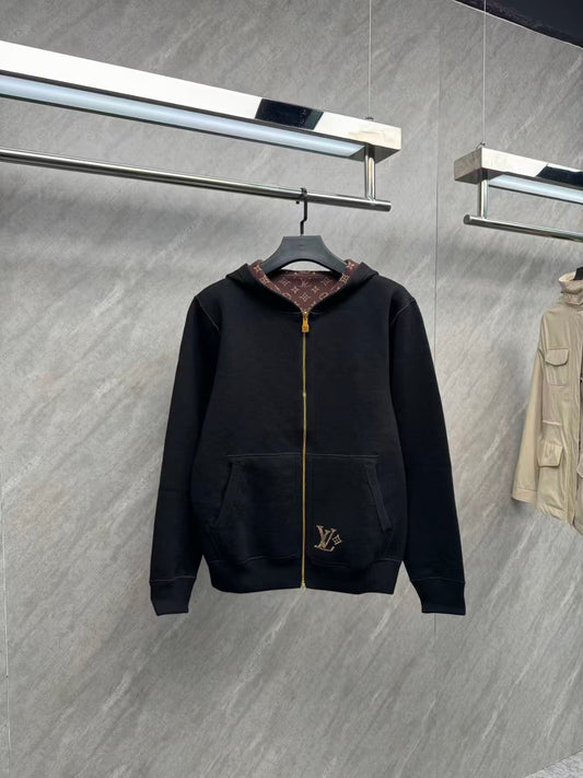 26SS Double-sided Jacquard Knit Hooded Jacket