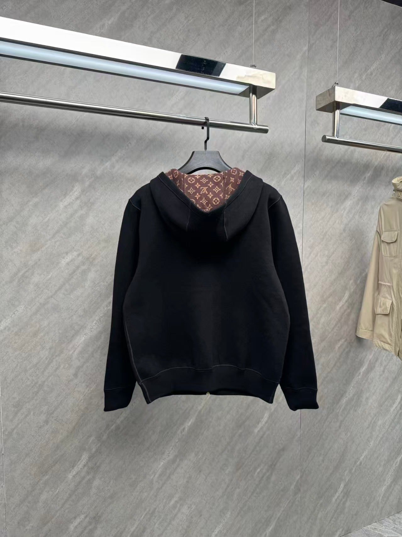 26SS Double-sided Jacquard Knit Hooded Jacket
