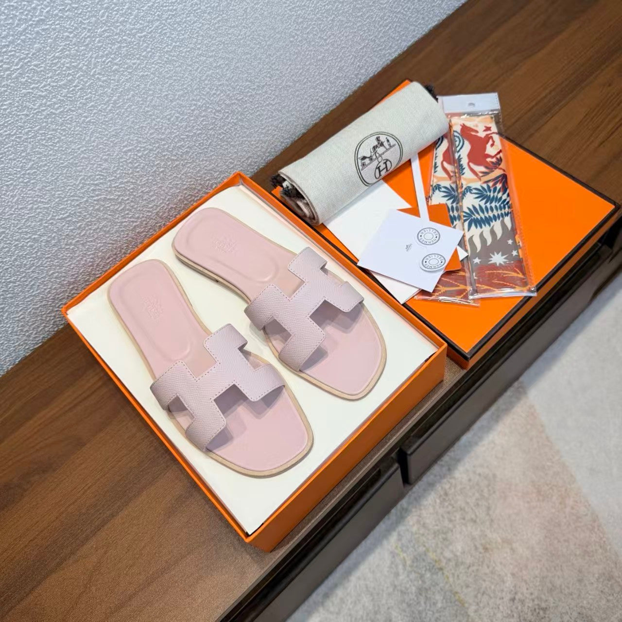 New Leather-Soled Slippers