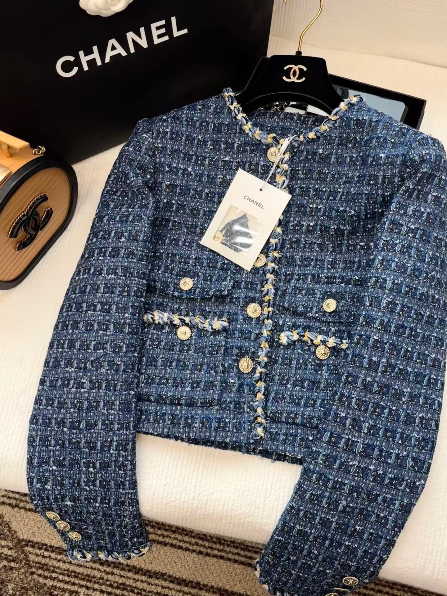 26SS Heavy-Crafted Woven Tweed Jacket