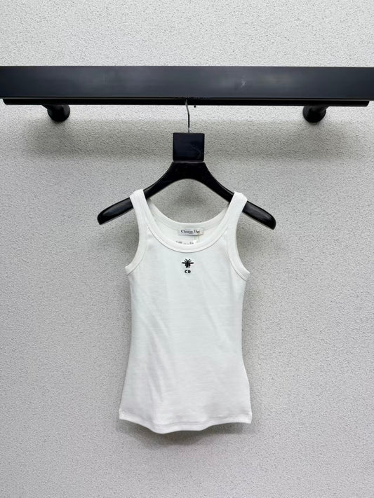 26SS Embroidered Slim-Fit Vest