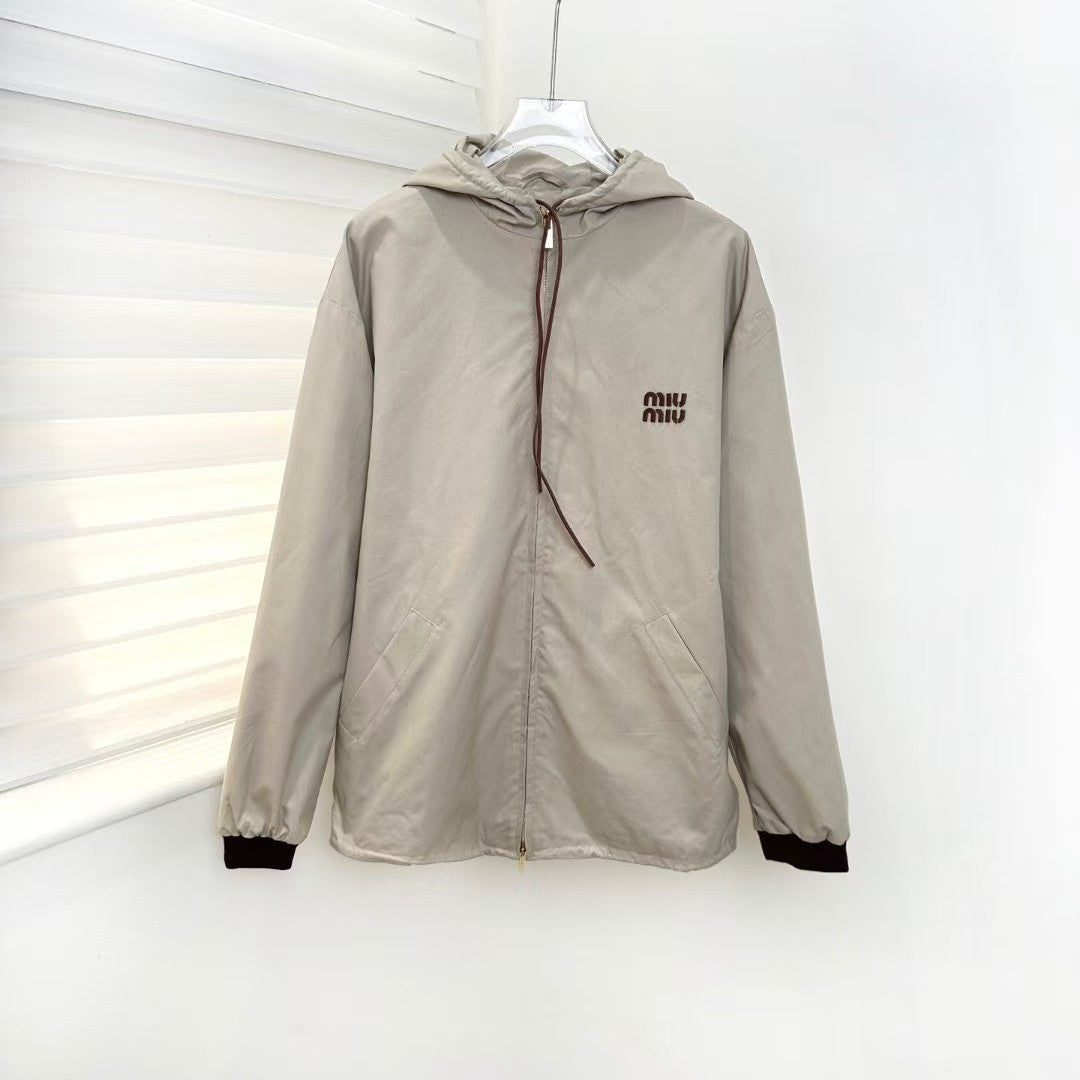 26SS New Drawstring Zip-Up Jacket