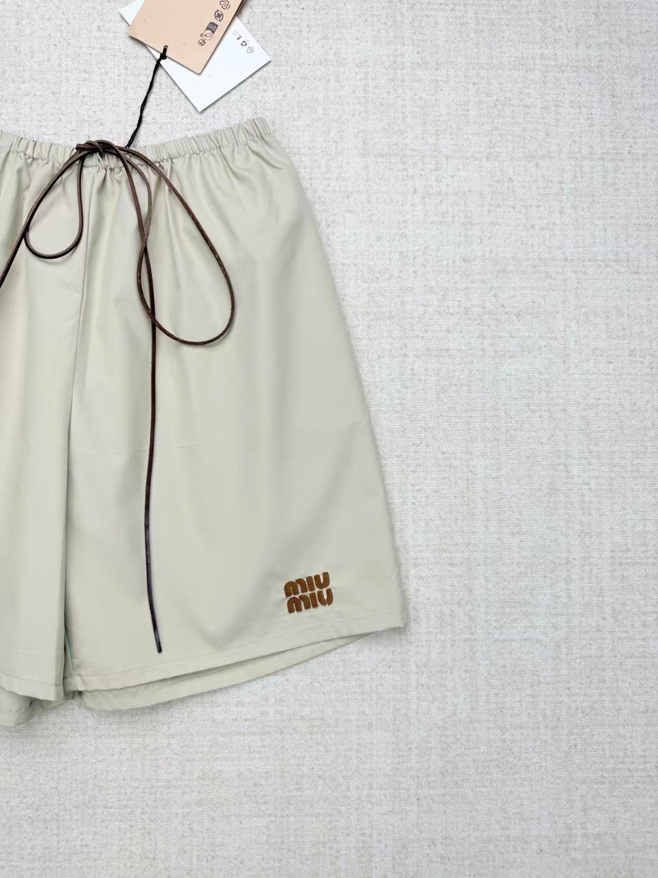 26SS New Khaki Drawstring Shorts
