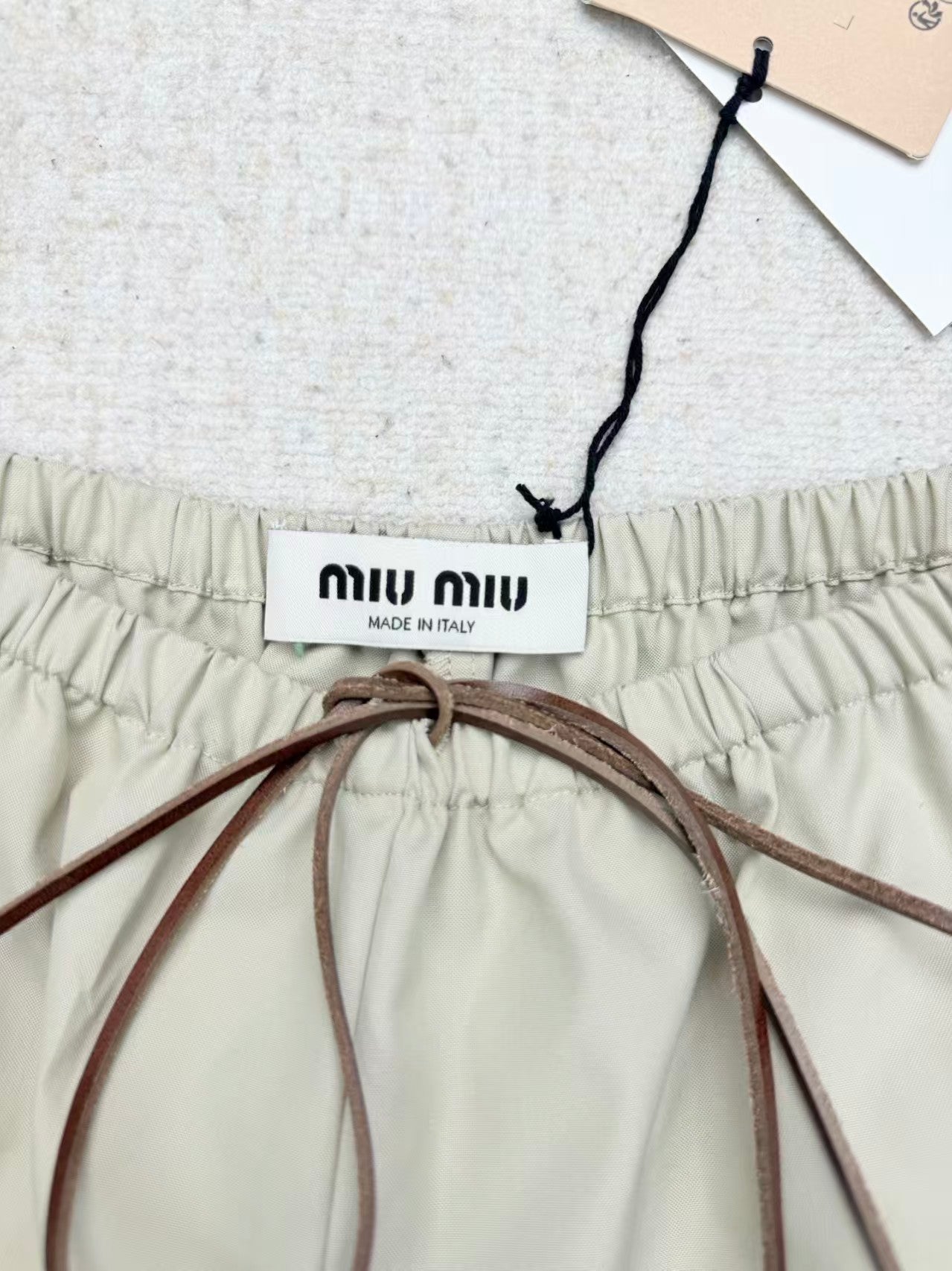 26SS New Khaki Drawstring Shorts