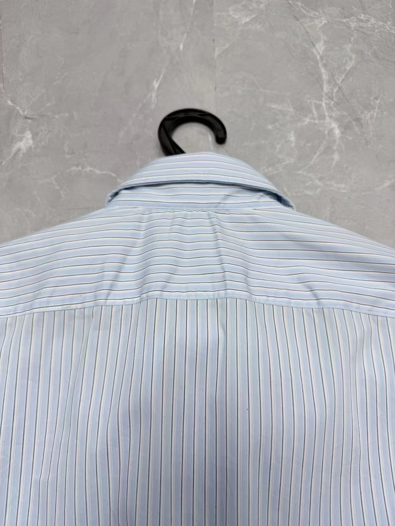 26 New Embroidered Striped Cropped Shirt with Chain Detail