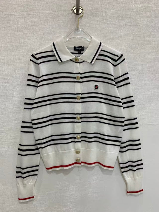 26 New Striped Knit Cardigan