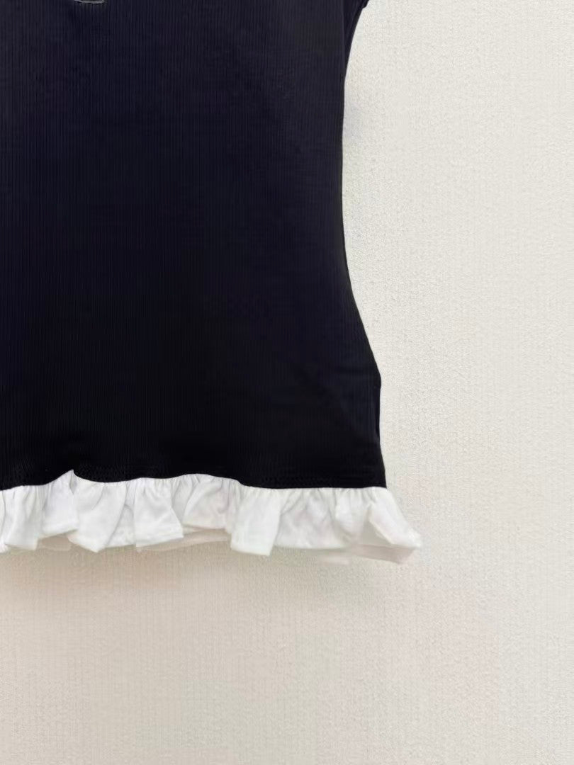 26 New Ruffled Sleeveless Top