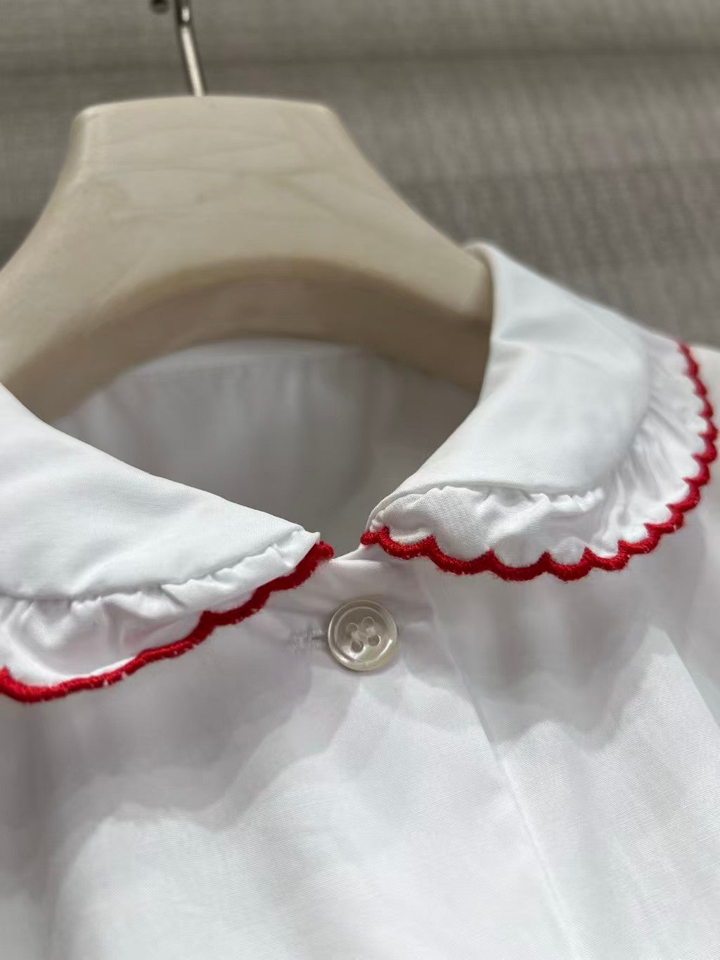 26 New White Shirt with Peter Pan Collar
