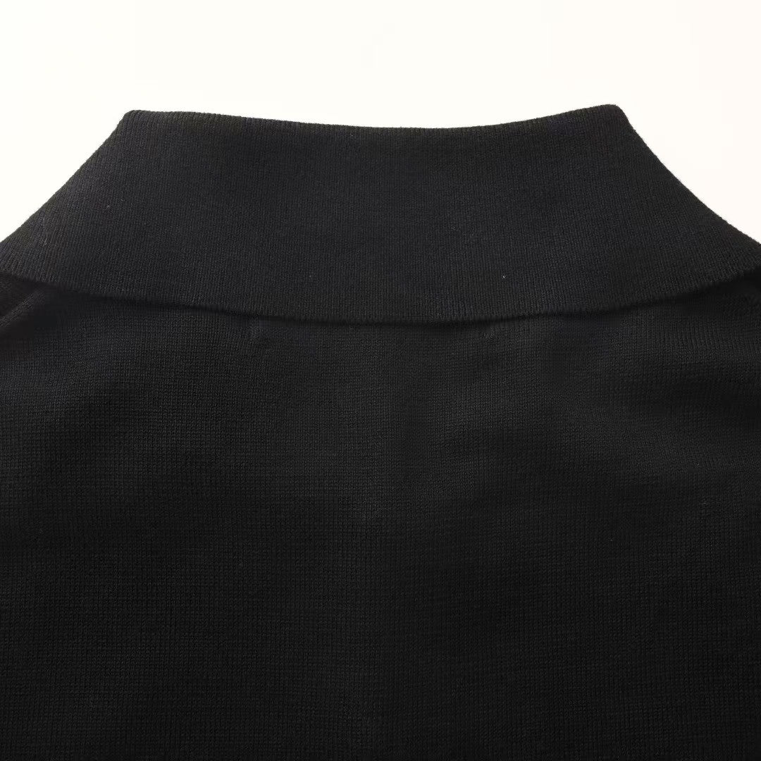26 Leather Knit Button Polo Short-Sleeve Shirt