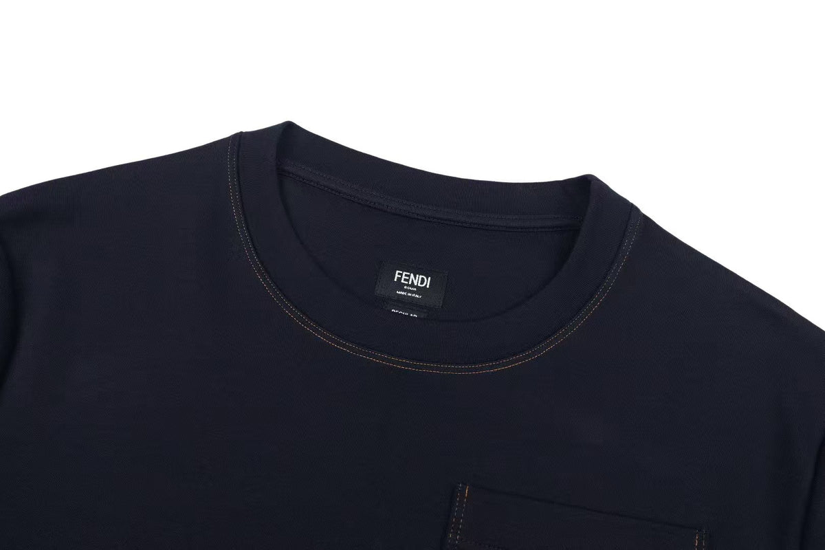 26 Leather Patch Logo Cotton T-Shirt