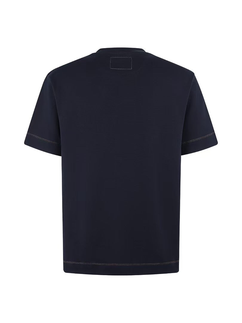 26 Leather Patch Logo Cotton T-Shirt