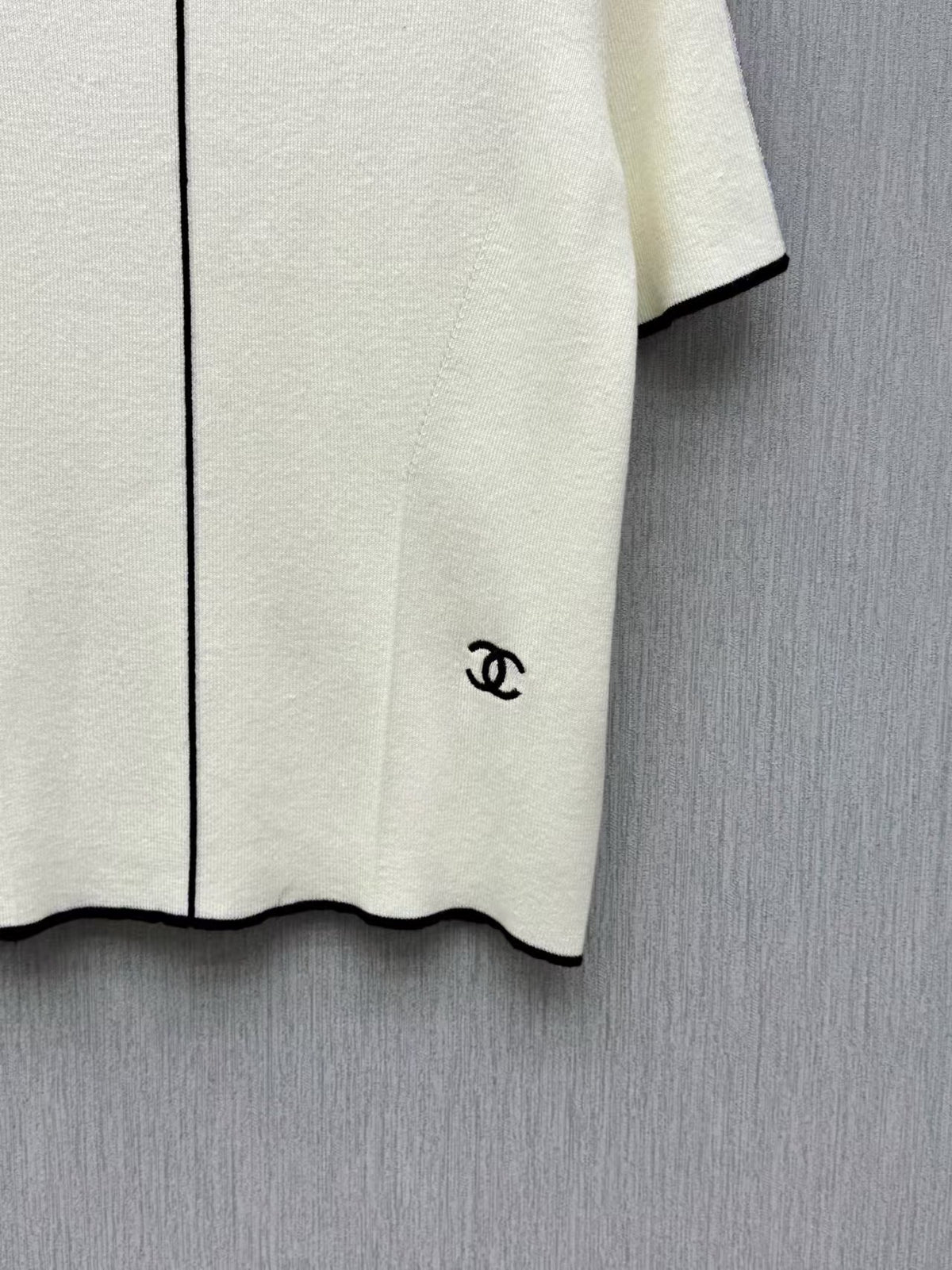 26fw New Color Block Striped Knit Short-Sleeve T-Shirt