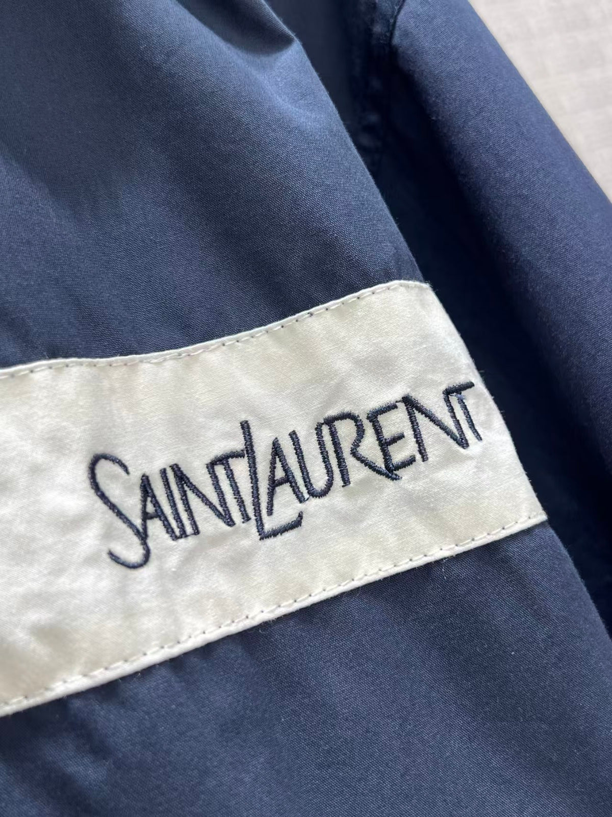 26fw New Navy Blue Color Block Jacket