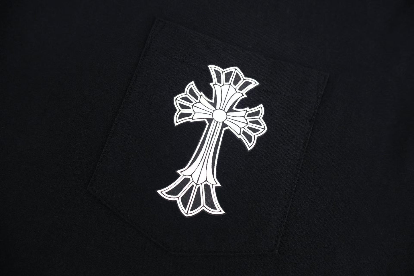 26 New Double-Layer T-Shirt with Water Drop Cross Design