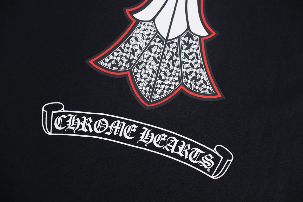 26 New Double-Layer T-Shirt with Water Drop Cross Design