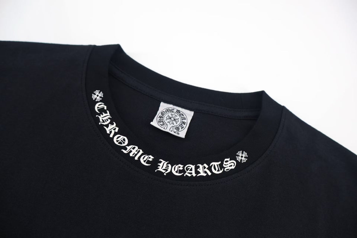 26 New Double-Layer T-Shirt with Water Drop Cross Design