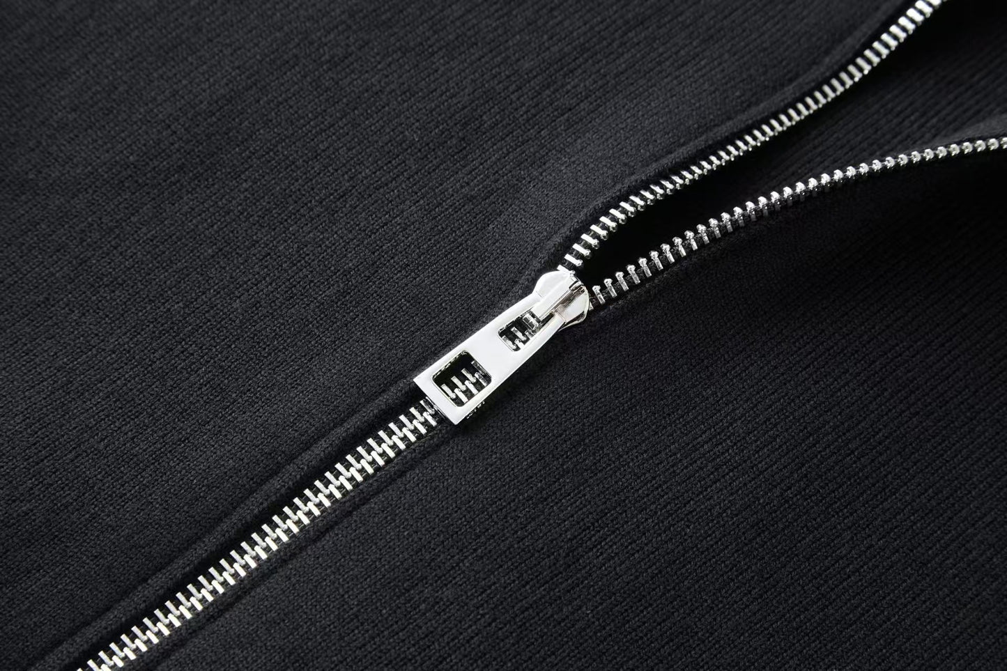 26 New Leather Label Pocket Knit Zipper Hoodie