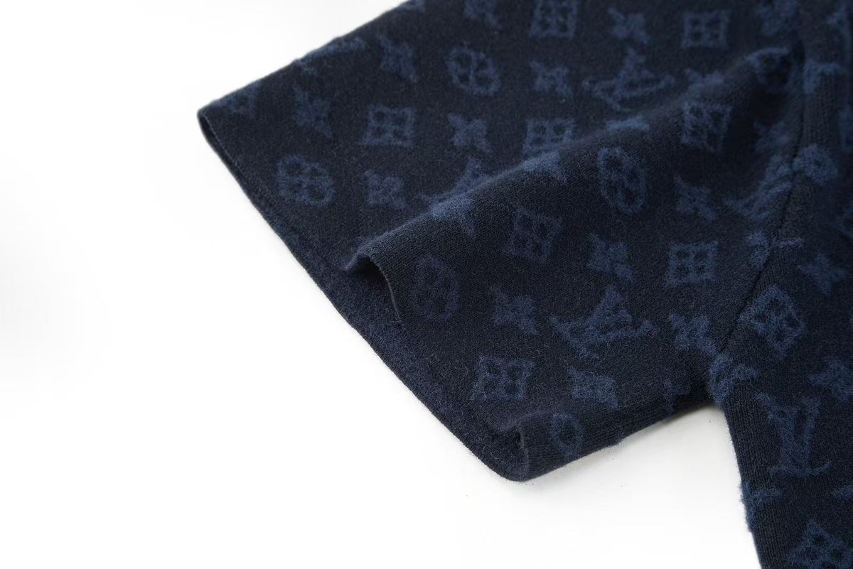 26 New Knitted Jacquard Logo Short-Sleeve T-Shirt