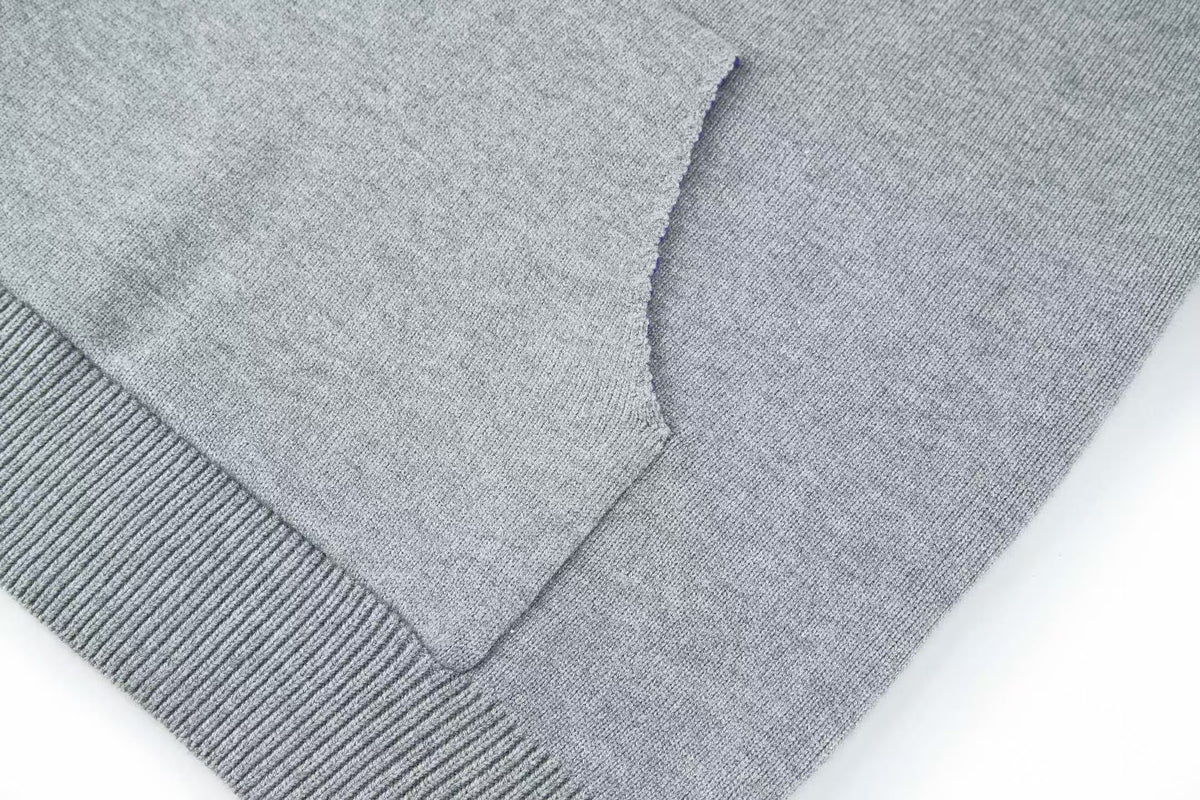 26 New Jacquard Logo Knit Hoodie