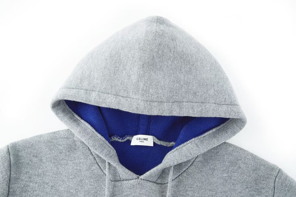 26 New Jacquard Logo Knit Hoodie