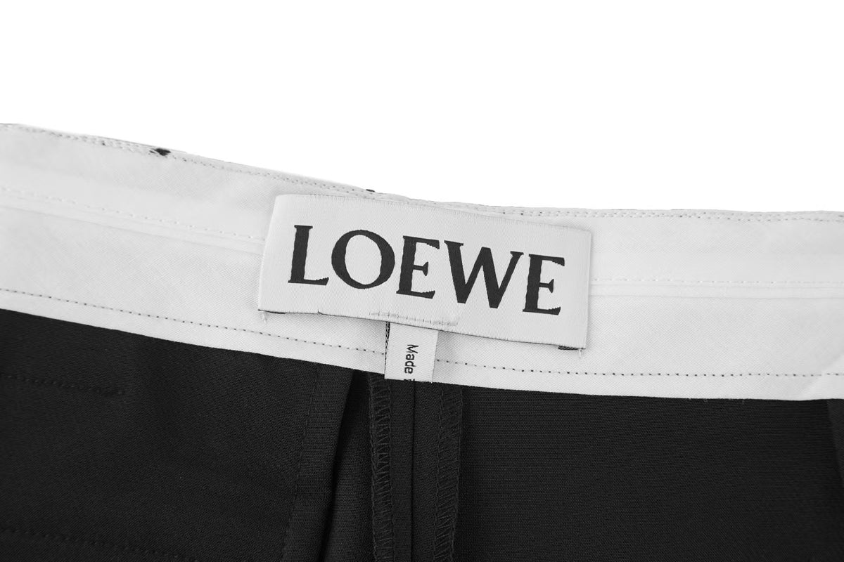 26 New style leather-label elastic waist pants