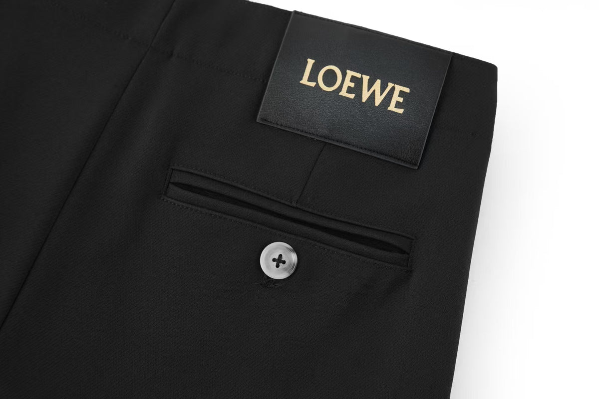 26 New style leather-label elastic waist pants